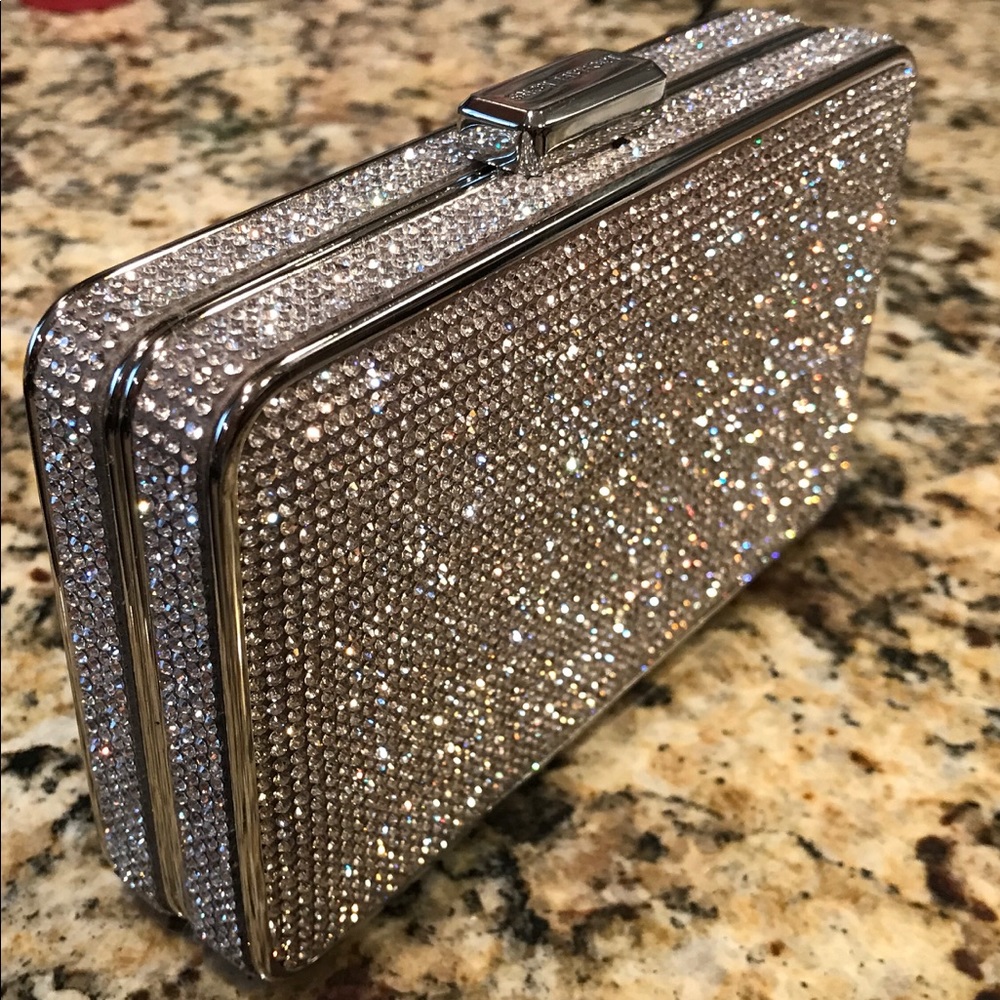 Michael Kors Clear Crystal Rhinestone Elsie Clutch